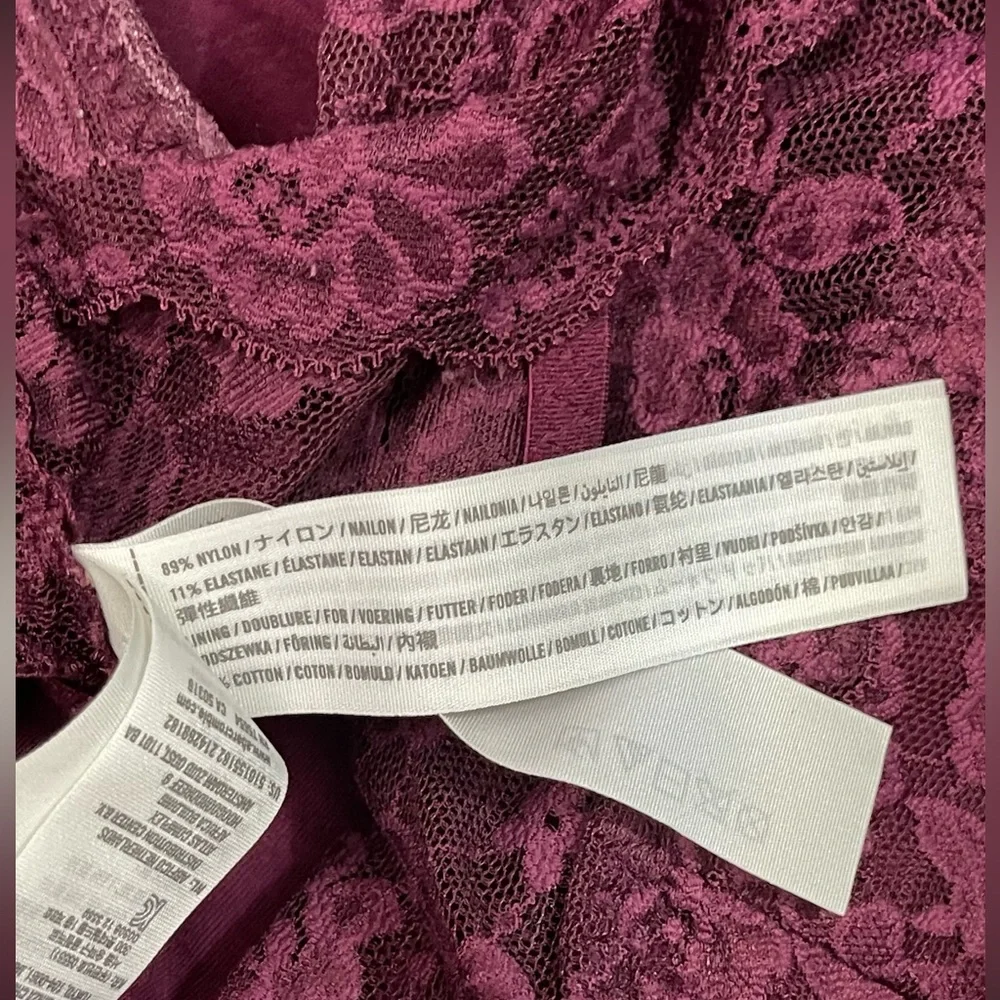 Gilly Hicks women's Wine  Lace Bralette Sz L